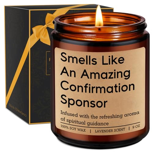 Miracu Candle, Confirmation Sponsor Gifts for Women, Men, Catholic Mentors