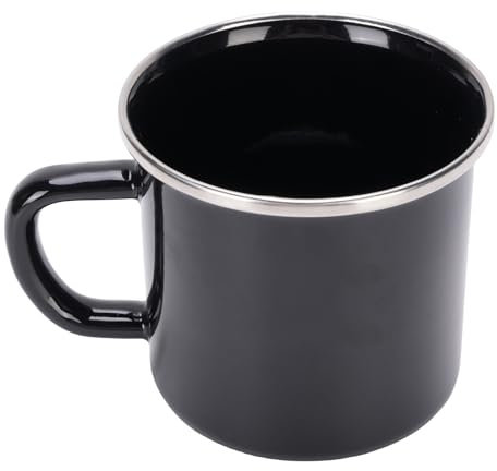 SUNGOOYUE Taza de Esmalte de Acero Inoxidable, Taza para Beber Al Aire de 350 Ml para Beber Al Aire para Interiores y Exteriores