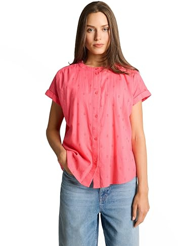 TOM TAILOR Damen Basic Bluse mit Knopfleiste