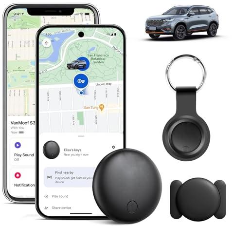 GPS-Tracker für Fahrzeuge Kompatibel mit Built in App (iO-S＆Android) Echtzeit Air Tracker Tags Globale Abdeckung Verstecktes Auto Ortungsgerät Keine monatliche Gebühr oder Abonnement