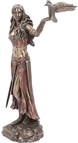 Nemesis Now Figur Morrigan und Krähe, 28 cm, bronzefarben