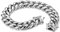 JewelryWe Herren Edelstahl Armband, Klassische Einfache Panzerkette Armkette Armreif mit Sicherheitsschließe, Silber, Top Qualität