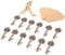 12pcs apribottiglie chiave scheletro vintage festa di nozze bomboniere decorazione rustica ospiti set souvenir con scorte tag card e spago Other Collectibles