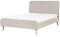 Beliani Polsterbett Leinenoptik beige Lattenrost 140 x 200 cm Rennes
