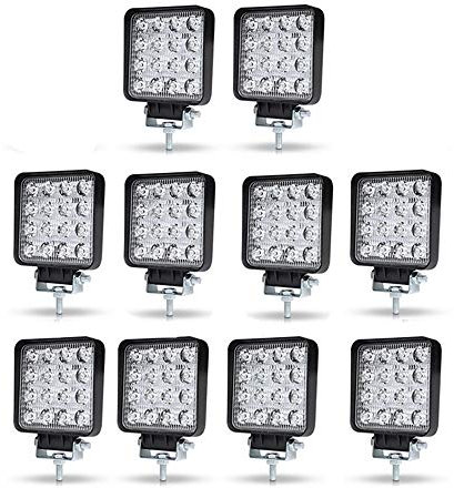 WELLIT 10X 48W LED Arbeitsscheinwerfer Offroad Scheinwerfer Traktor Für Jeep Bagger SUV