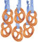 Brezel-Anhänger, 6er Set: Mini Oktoberfest-Anhänger, Bayern Deko zum Aufhängen, Bayerische Dekoration für Oktoberfest, Bierfest & Geburtstag, Wiesn Tischdeko Brezeln, Party Give-Aways, Dekoset, 5,5 cm