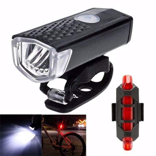 Luci per bicicletta USB ricaricabile anteriore e posteriore 2pcssets