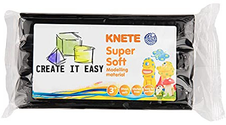 NEU CREATE IT EASY Supersoft Knete, 500 g, Schwarz