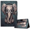 CXTCASE Funda para Huawei Mediapad T3 10 Folio TPU+PU Función de Soporte Protectora Smart Cover Tableta Carcasa Huawei Mediapad T3 10, Elefante