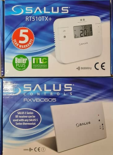 Salus Vaillant Wireless Programmable Room Thermostat RF Stat RT510TX + RXVBC605