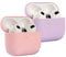 2 Pack KOKOKA Case Cover Compatible with Airpods 3rd Generation 2021, Soft Silicone Skin Case Cover Shock-Absorbing Protective Case for Airpods 3, Front LED Visible, Lavender/Pink