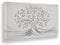 Giallobus - Quadro - 07 - Capezzale Moderno - Sacra Famiglia e Albero della Vita - Grey Soft - Tela Canvas Telaio Premium Alto Spessore - 100x50 - Pronto da Appendere - Quadri Moderni per la casa
