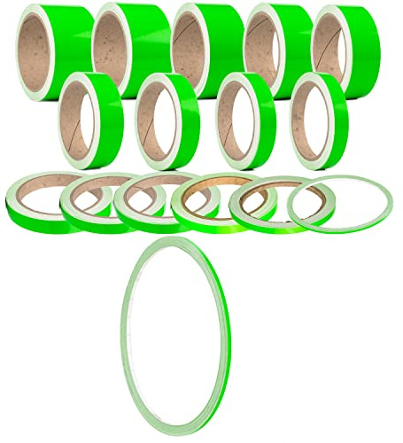 Leuchtfarben Neon auffällige Klebestreifen Zierstreifen Dekor Bänder Autostyling Stripe Decal Pinstriping Markierungsleisten Warnstreifen Begrenzungsbänder (2 mm, Neon Grün)