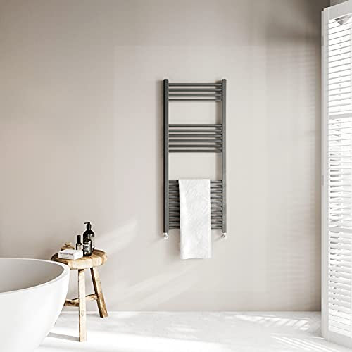 Acezanble Badheizkörper 1200 x 500 mm Anthrazit Vertikal Garade mit Seitenanschluss Heizung Handtuchwärmer Handtuchheizkörper 609W Design Heizkörper Handtuchhalter Handtuchtrockner