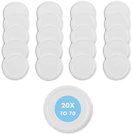 20 Stück Ersatzdeckel TO 70 I Mehrfarbige Twist-Off-Deckel 70 mm I für Gläser zur Aufbewahrung von Bevorratung,Deckel für Einmachgläser. Marmeladegläser, Honiggläser, Feinkostgläser