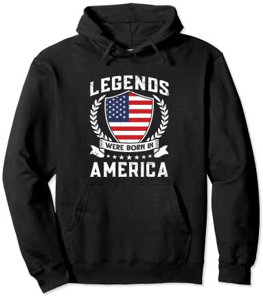 Vintage Design Amerikanische Flagge USA Pullover Hoodie