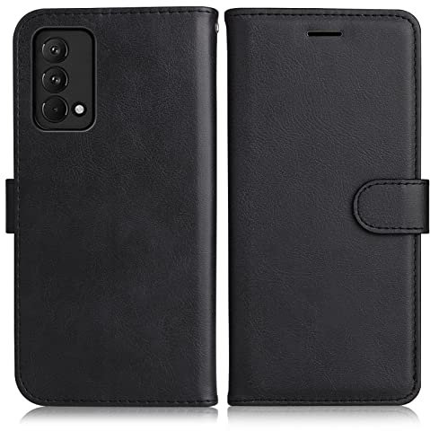 DENDICO Coque pour Oppo Realme GT Master Edition, PU en Cuir Coque Portefeuille Étui Housse, Design Classique TPU Coque pour Oppo Realme GT Master Edition, Noir