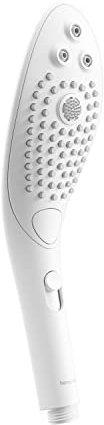 Womanizer Wave Alcachofa de ducha 2 en 1 - Masajeador con chorros de agua especiales - 3 patrones diferentes - Multifuncional con masaje de agua - Blanco
