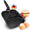 endusor Poele à 3 trous pour à oeuf au plat et pancakes de 21cm - Adaptée à toute cuisinière + revêtement anti-adhésif | Induction Gaz Céramique Électrique Halogène | Pour le petit-déjeuner
