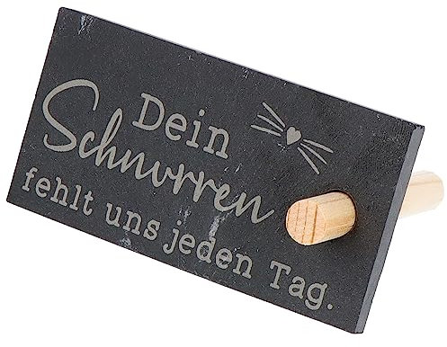 Spruchreif | Schieferkärtchen mit Gravur | Trauer | Trauergeschenk | Erinnerung | Andenken Haustier Katze