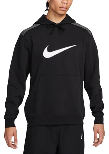 Nike FN0247-010 M NSW SP FLC Hoodie BB Sweatshirt Herren Black/Iron Grey Größe S