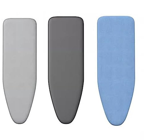 HCZION Iron Cover 90-120cm Replacement Ironing Board Cover Heavy Duty Ironing Board Cover And Pad, 100% Cotton, Heat-Reflective Iron Board Cover (Color : Grey, Size : 100X34cm)