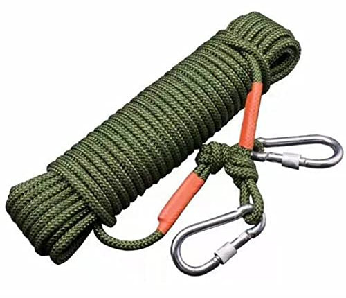 LQSSA 5M-100M Nylon Rope Climbing Traction Tying 8Mm Powerful Rope Multifunctional Cord Safety Rope for Fishing Hiking/Green/8Mm 70M