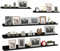 Giftgarden 120cm Wandregal, Schwarz Schweberegal Regal Wand Bilderleiste für Wohnzimmer, Küche, Kinderzimmer, Schlafzimmer oder Büro - 5 Stück mit Verschiedenen Größen
