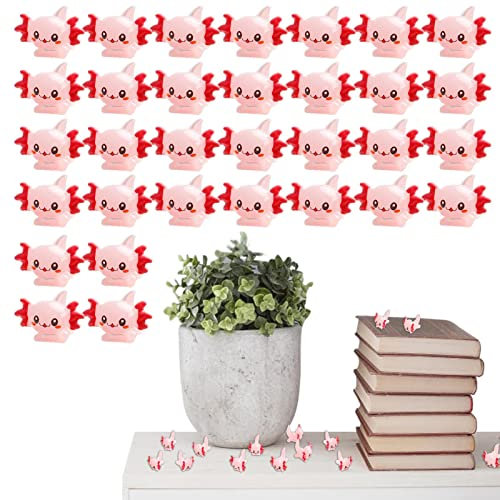 GaRcan Axolotl-Statue – 30 Stück Mini-Harz-Axolotl-Miniaturfigur, Axolotl-Spielzeug, Axolotl-Skulpturen, kleine Tierfigur, Miniaturfiguren, Gartenlandschaft, Aquarium, Puppenhaus-Ornament