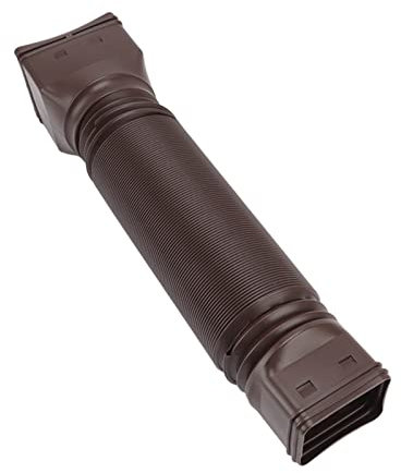 Estensioni per Pluviali per Grondaia Flessibili, Prolunga per Pluviali di Scarico Retrattile da 20-59 Pollici, Connettore per Grondaia Drenaggio dell'Acqua Piovana (Brown)