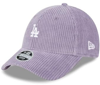 New Era Los Angeles Dodgers MLB Kappe für Frauen Mädchen Cord Strapback Teamlogo 9Forty Cap Baseball lila - One-Size