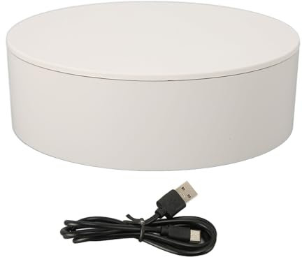 Soporte de Exhibición Giratorio de 360 Grados para Taza de Reloj de Joyería, Carga Máxima de 5 Kg, Plato Giratorio Eléctrico Automático con Velocidad y Dirección Ajustables