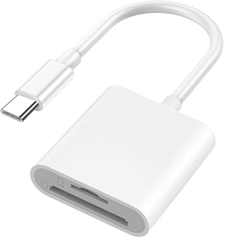 Hatuge USB-C auf Micro SD/SD Kartenleser kompatibel mit iPhone 15, iPad Pro, MacBook Pro/Air, iMac M1 M2, Chromebook, XPS, Galaxy S22/S23 und mehr (SD TF Port)