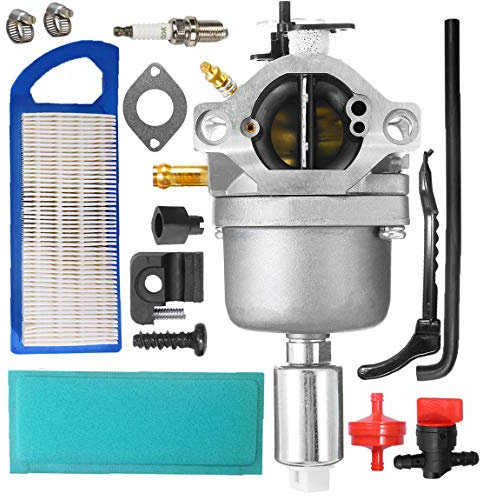Ewillownm Compatibile con 799727 Carburatore per Briggs & Stratton 799727 698620 794572 14HP 15HP 16HP 17HP 17.5 HP 18HP Motori Intek Trattorino rasaerba Nikki Carb