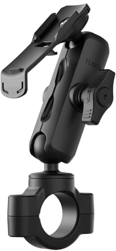 TUSITA Motorrad GPS Halterung - Halter Kompatibel mit Garmin Handheld GPS - Doppelter Socket-Arm Medium, Lenkerbasis