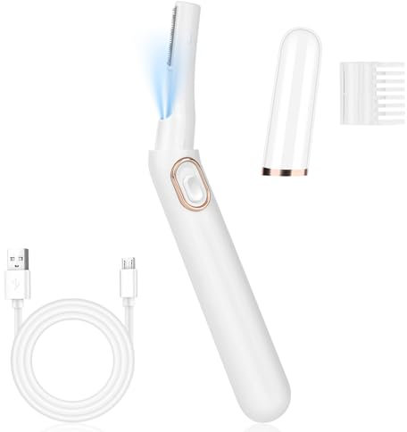 LOPHE Tondeuse Visage Sourcils Électrique Femme, Tondeuse Cheveux Visage avec Peigne Rechargeable Mini Rasoir Facial pour Sourcils, Visage, Corps