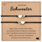 VU100 Schwester Geschenk Schwester Armband Geschenk Schwester Geburtstag Große Schwester Weihnachten Geschenke für Freunde Mädchen
