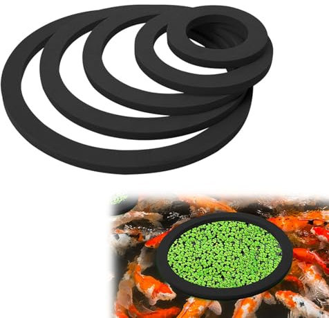 JinliangGuo One Set Useful Plastic Floating Plant Ring Reusable Fish Tank Food Ring Flexible Aquarium Floating Plant Rings for Fish Feeding Rings Shrimp Tank Aquarium