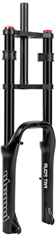 UIOPPOI Fat Bike forcella da 50,8 cm forcella ad aria per bici da neve forcella sospensione 20 4.0 Fat Tire E-bike forcella doppia spalla 1-1/8 corsa dritta 110 mm rimbalzo regolare QR 9 mm (colore: