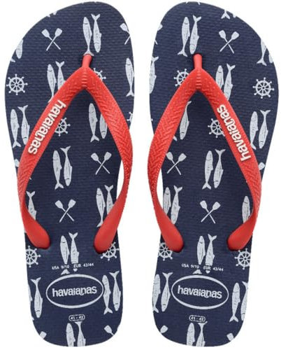Havaianas Top Nautical Herren FlipFlop Navy/Red Ruby 45 EU