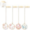 QOWUXHZ 4 Stück Lesezeichen Metall Metall Blumen Lesezeichen, Kirschblüten Romantisches Lesezeichen Mit Kette Anhänger Lesezeichen Bookmark Seitenmarker Geschenke Für Buchliebhaber Leser Damen Herren