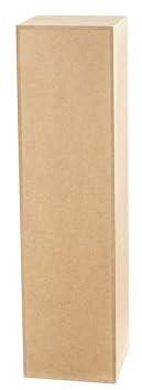 DECOKTIVO Colonna decorativa in MDF, colonna di fiori per soggiorno, supporto per fiori, piedistallo decorativo, base stabile, design moderno, 75 x 20 x 20 cm