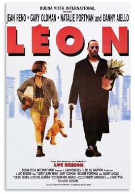 KKPLO Filmposter Leon, der Profi-Film, dekoratives Gemälde, Leinwand, Wandposter und Kunstdruck, moderne Familienschlafzimmer-Dekoration, Poster, 20 x 30 cm