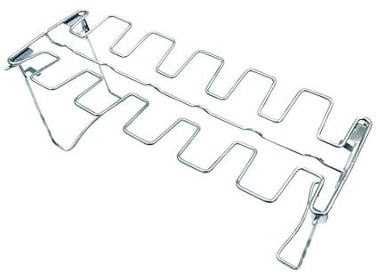 Oil Drum Bbq Stainless Steel Grill And Tray Foldable Grilled Chicken Leg Stand Outdoor Camping Grilled Chicken Leg Grill BBQ Barbecue Tools (Silver, One Size)