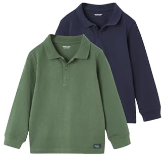 Vertbaudet 2er-Pack Jungen Rugbyshirts grün 98/104