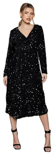 Dorothy Perkins Velvet Sequin Wrap Midi Dress