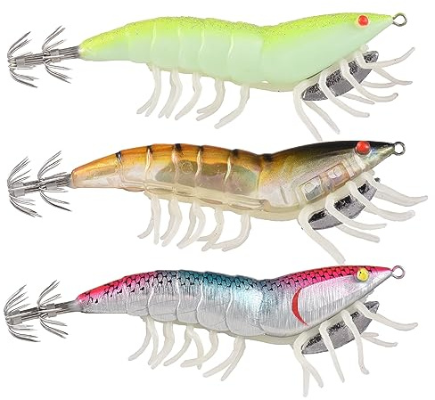 YIWEOG EGI Garnelen-Hybridköder, 115 mm/20 g, zum Angeln von Tintenfischen, Jigs, Sepia, Wobbler, Leurre, Tintenfisch, Hartköder