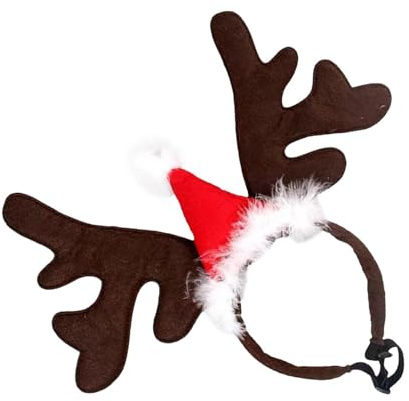 Bandeau pour, Serre-tête en Bois de Renne de Noël pour Chien, Couleurs Vives, Costume de costumade pour fêtes de Noël, fêtes de Vacances, fêtes à thème