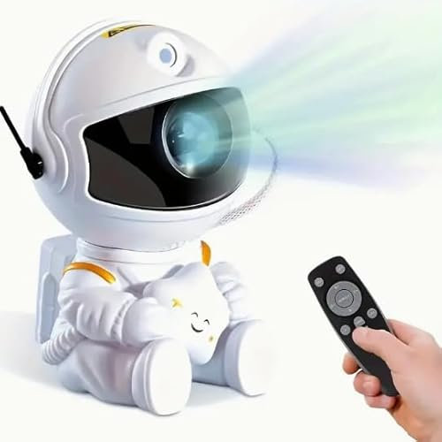 Astronaut Spaceman Light Projector - Space/Star Night Light for Kids Bedroom - LED Ceiling Room Projector with Astro Space Themes - Ideal Boys Room Accessory - Cool Astronaut Projection Lamp