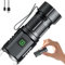 POCKETMAN 3 LED Mini Taschenlampe Extrem Hell,7 Lichtmodi kleine Torch mit Magnete,3* Starke Lampenperlen，IPX6 Wasserdicht,USB Aufladbar,mit Stift Clip Handlampe,Outdoor,Notfälle (dunkelgrau)